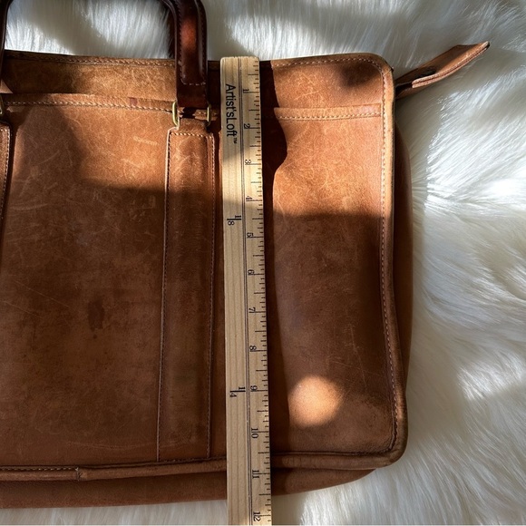 Vintage Coach Briefcase Handbag Brown Leather - Picture 16 of 16